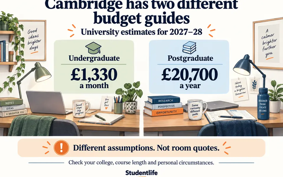 Cambridge Student Accommodation Costs and Monthly Budget