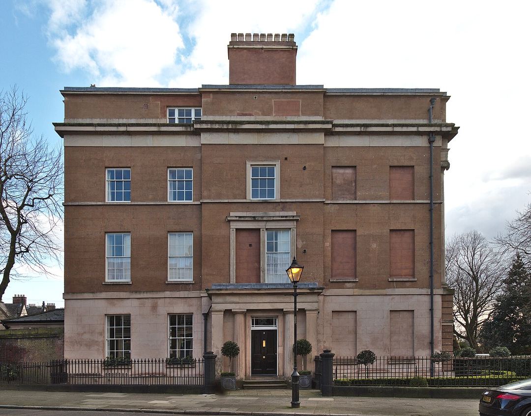 Georgian buildings at 2 Canning Street in Liverpool, photographed in 2021.